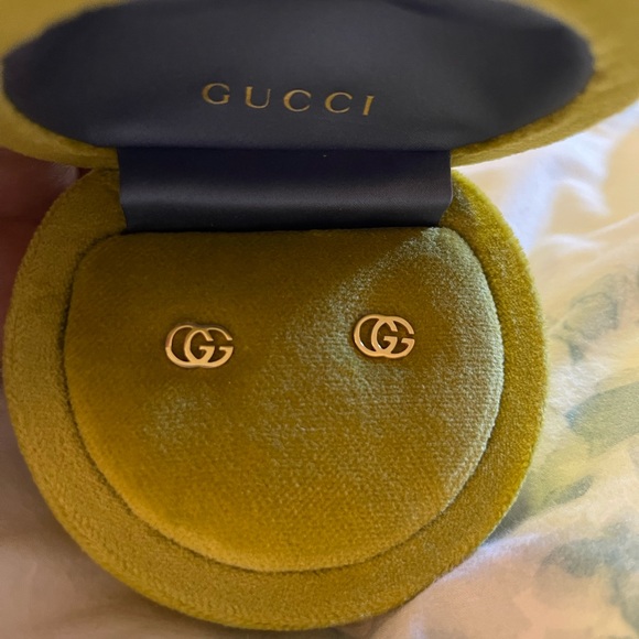 Gucci Jewelry - AUTHENTIC Gucci Running G Stud Earrings 18k Yellow Gold